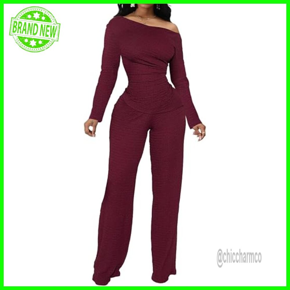 Sexy Two-Piece Jumpsuit Set With Long Sleeves And Pockets